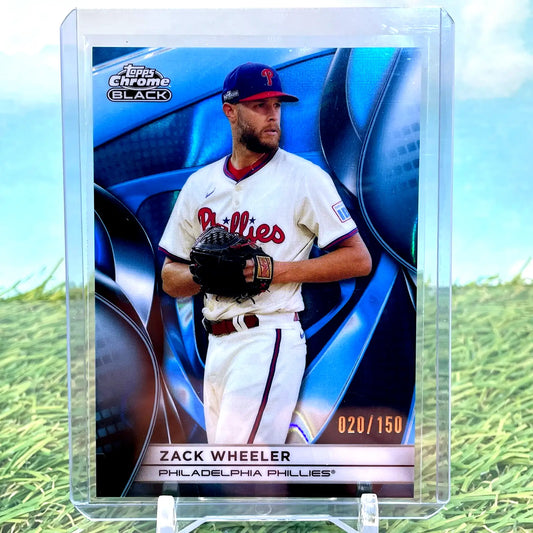 Zack Wheeler Topps Chrome Black baseball card #26 refractor /199 2025 Topps Chrome
