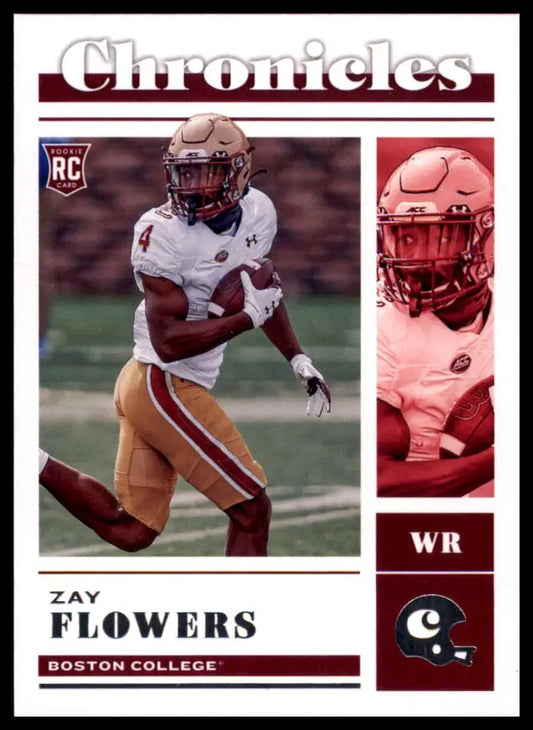 Zay Flowers rookie card from Panini Chronicles Draft Picks 2023 Boston College Eagles