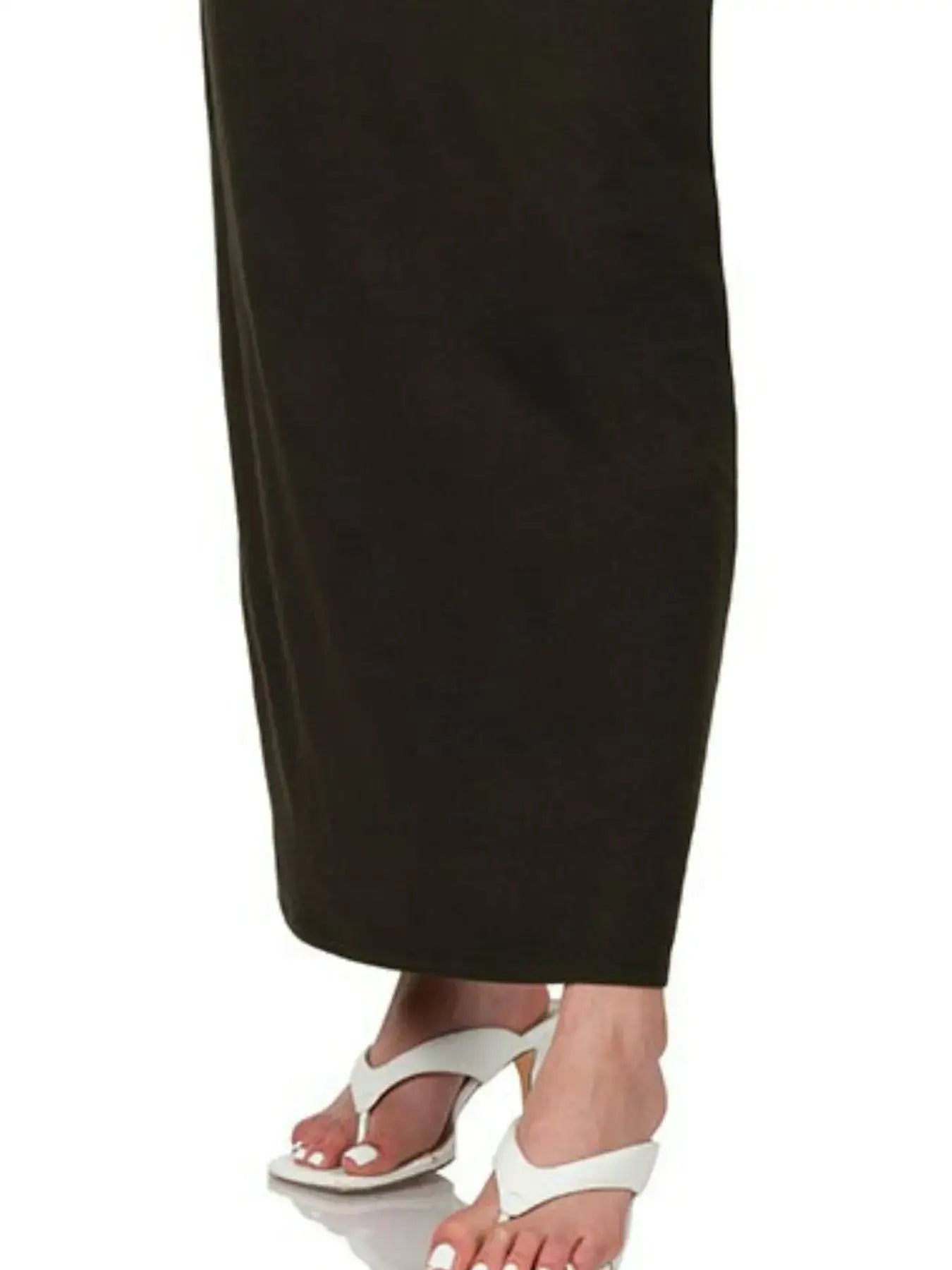 Zenana Brushed Dty Thin Strap Racerback V-Neck Maxi Dress - Racerback V-Neck Maxi Dress