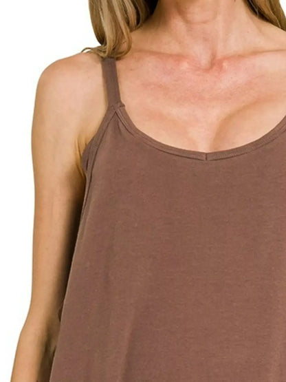 Zenana Cami Mini Dress with Built-in Romper Liner