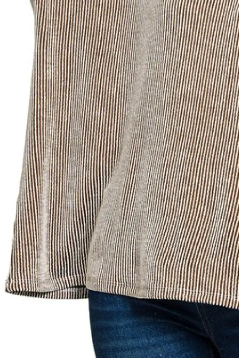 Zenana Corded Rib Oversized Short Sleeve Top - Short Sleeve Top