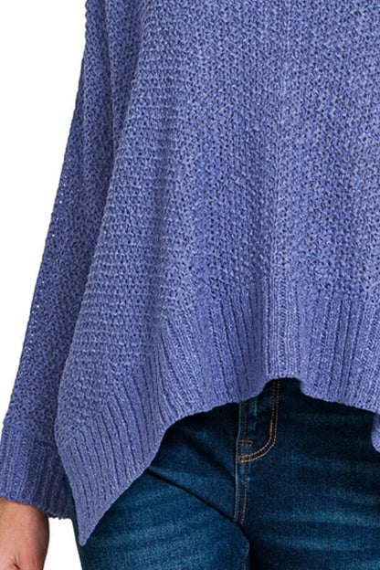 Zenana Dolman Sleeve V-Neck Sweater