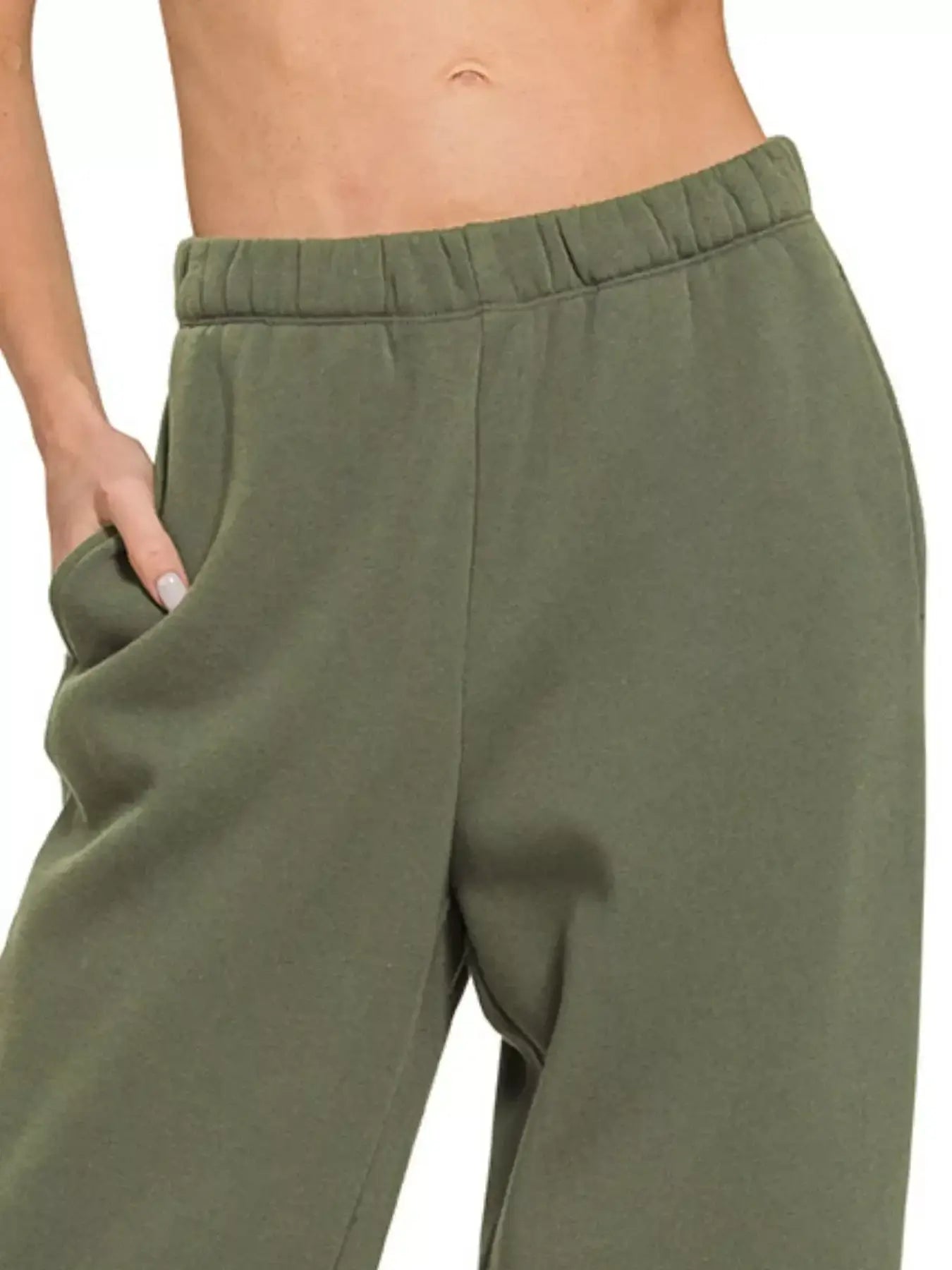 Zenana Fleece Sweatpant with Pockets - Fleece Sweatpant with Pockets