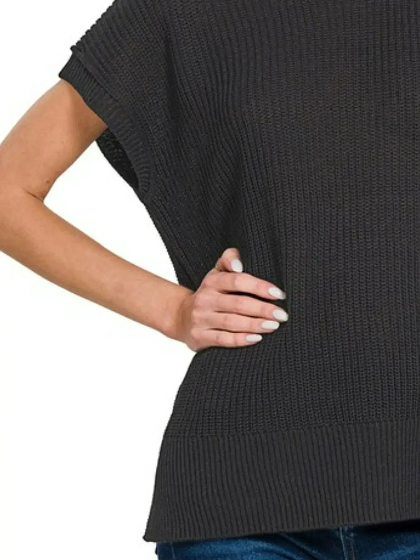 Zenana Oversized Crew Neck Sweater - Crew Neck Sweater