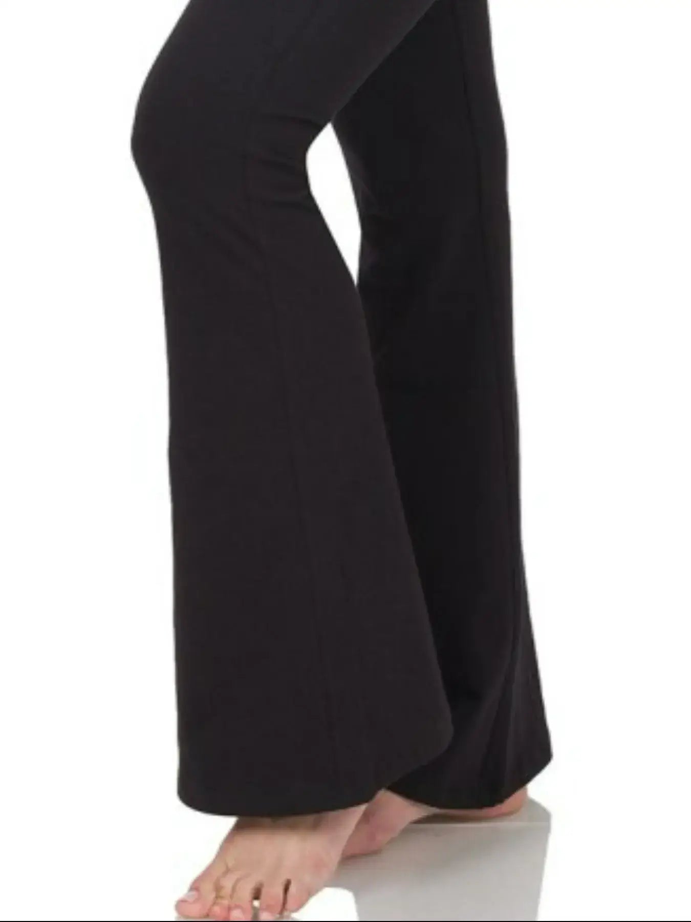 Zenana Wide Waistband Yoga Flare Pants - Yoga Flare Pants