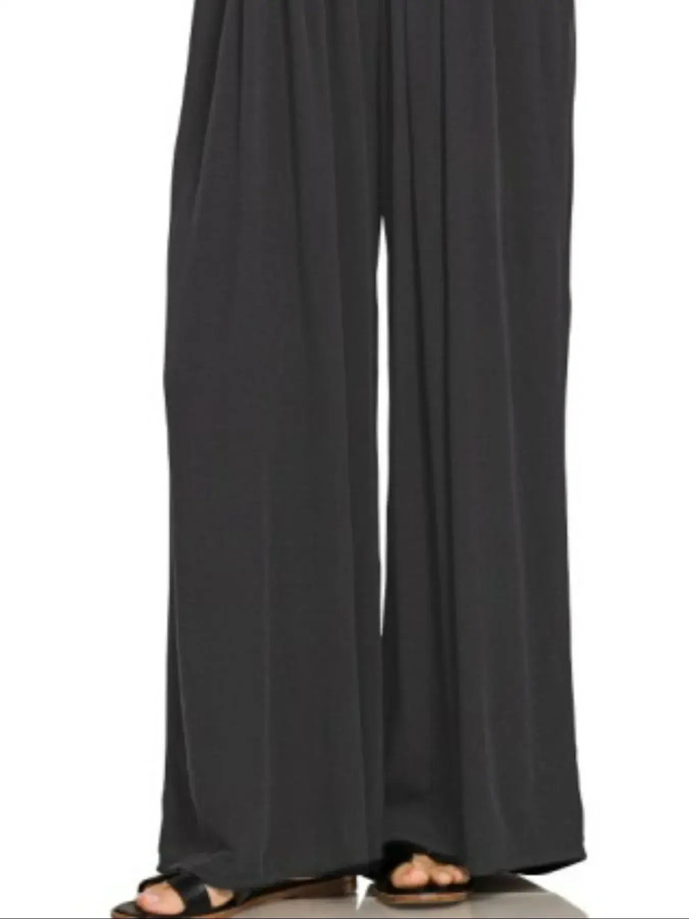 Zenana Woven Rayon Crepe Wide Leg Overalls