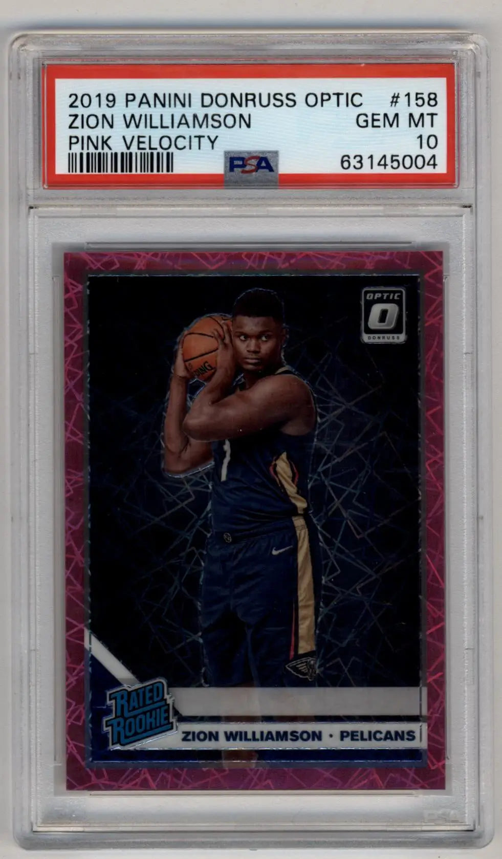 Zion Williamson 2019-20 Optic Pink Velocity 32/79 PSA 10 Gem Mint - Singles