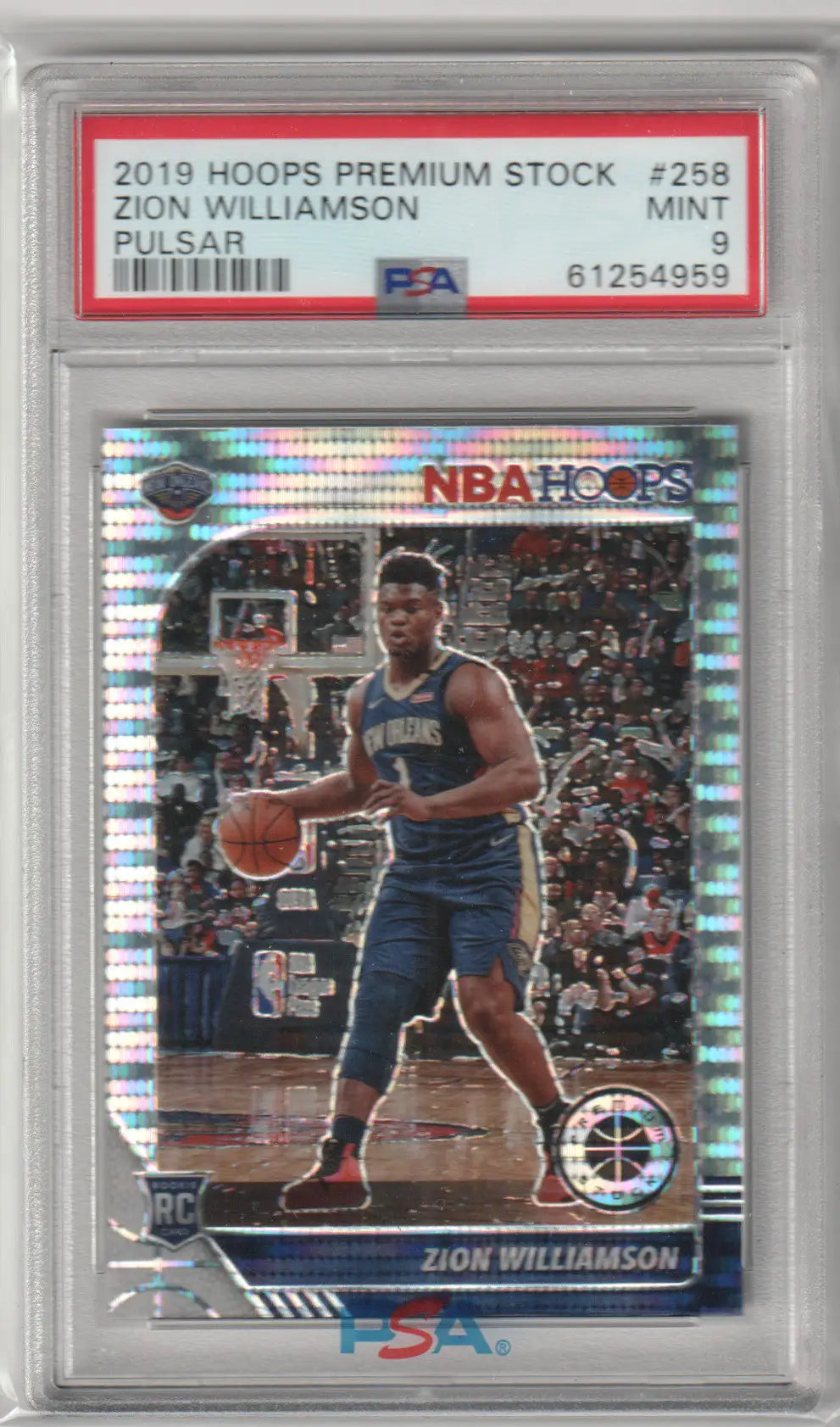 Graded Zion Williamson Panini Hoops 2019-20 Rookie Card Columbia Hobby PSA 9