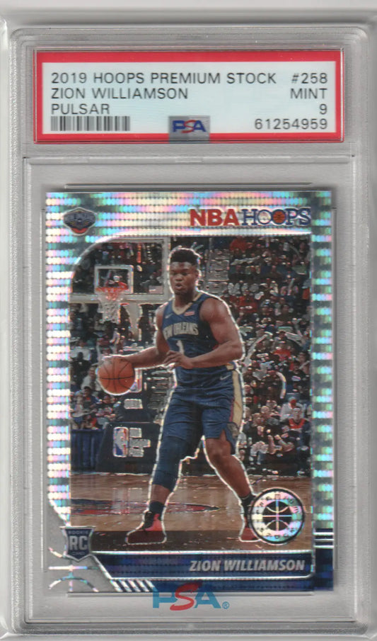 Graded Zion Williamson Panini Hoops 2019-20 Rookie Card Columbia Hobby PSA 9