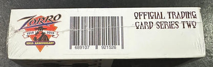 Factory sealed Zorro Series 2 trading card box featuring Zorro mini cards by American Mythology Productions